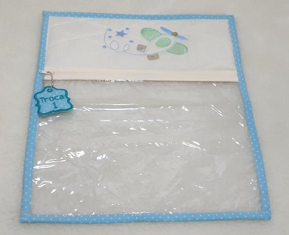 Kit Saquinho Maternidade Impermeável Avião