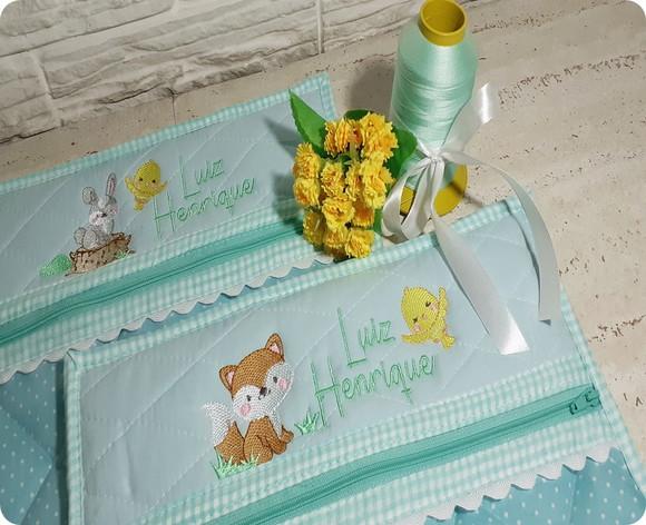 Saquinho Maternidade Organizador Personalizados Bebê Safári