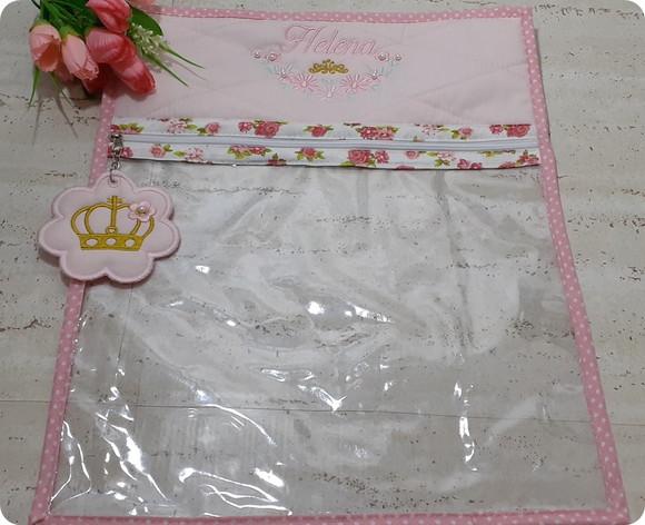Saquinho Maternidade Personalizado Floral Rosa