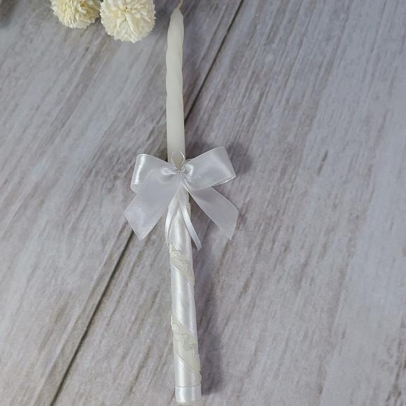 Toalha Batizado Cambraia Linho Espírito Santo Vela Decorada