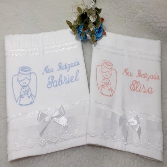 Toalha de Batizado Bordada Personalizada
