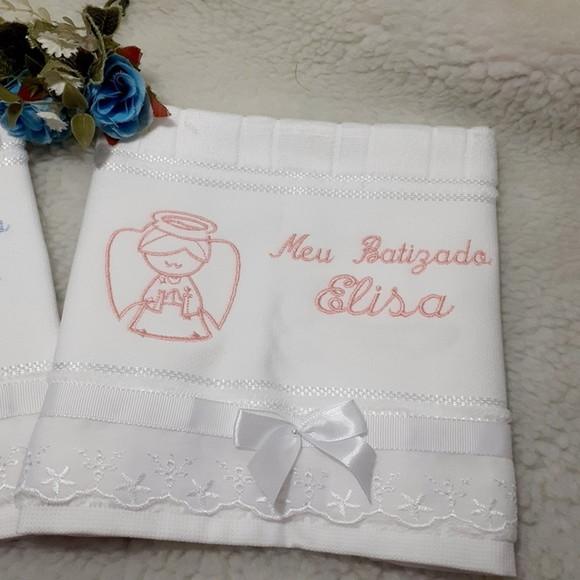Toalha de Batizado Bordada Personalizada
