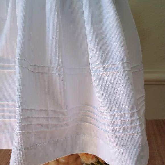 Vestido Batizado Branco Bordado Bebê Infantil Menina