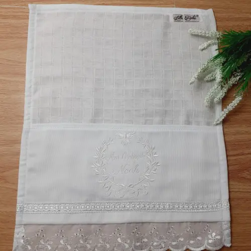 Fralda Bordada para Batizado Personalizada Bebê Menino