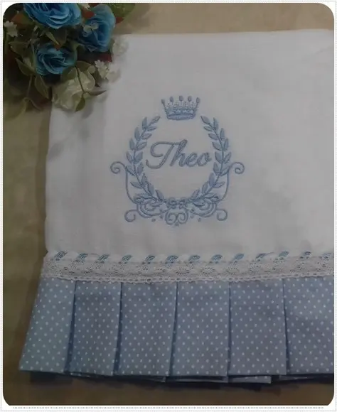 Fralda Passeio Personalizada Bordada Príncipe