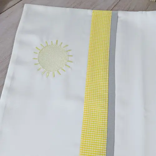 Jogo de Lençol de Carrinho Mini Berço Personalizado Sol