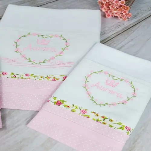 Kit 2 Fraldas Ombro Princesinha Floral Personalizado