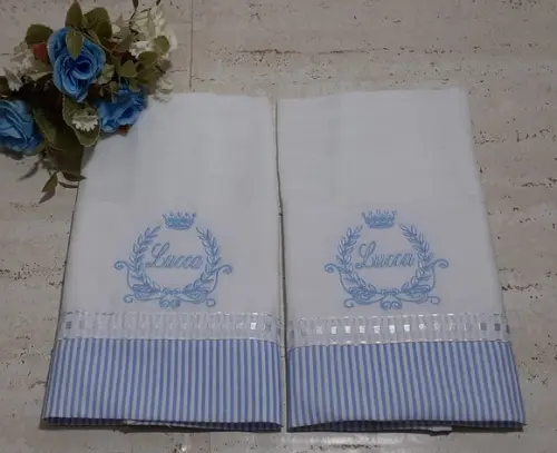 Kit 2 Fraldinhas de Boca Brasão Príncipe Azul