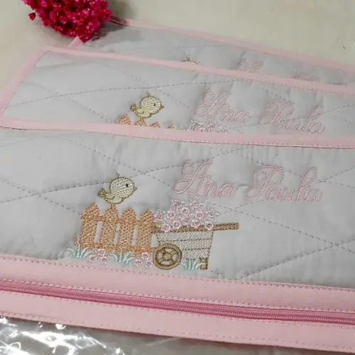Kit 3 Saquinhos Personalizado Roupa Troca Maternidade
