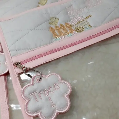 Kit 3 Saquinhos Personalizado Roupa Troca Maternidade