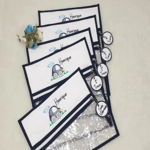 Kit 5 Saquinhos Impermeáveis Organizador Mala Maternidade