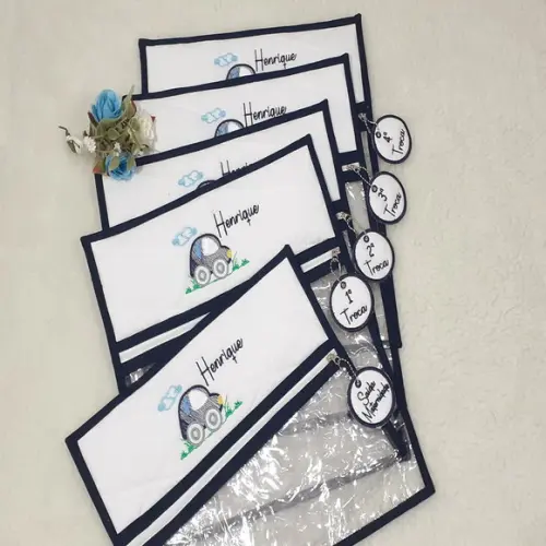 Kit Enxoval do Bebê Personalizado Fraldas e Saquinhos 12pçs