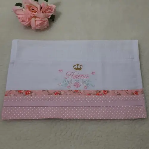 Kit Fralda Bordadas e Fraldinha de Boca Flores