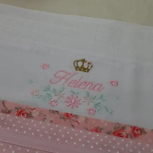 Kit Fralda Bordadas e Fraldinha de Boca Flores