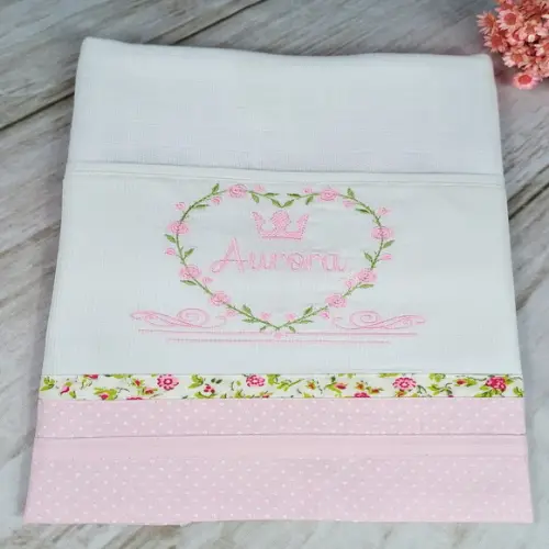 Kit Fraldas de Boca Princesinha Floral Personalizadas