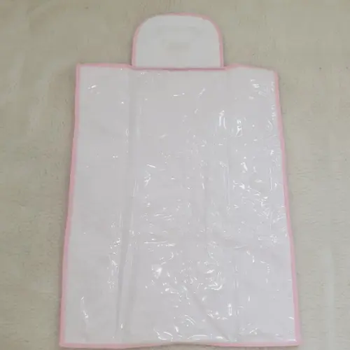 Kit Porta Fraldas e Trocador Portátil Flores Menina
