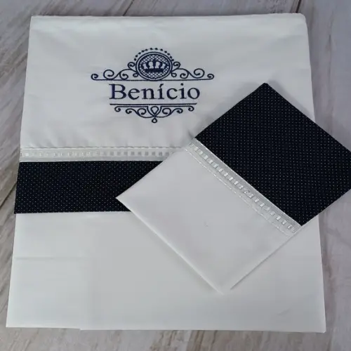 Lençol 400 Fios Carrinho Berço Bebê Personalizado Clássico