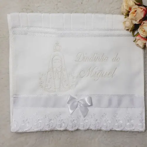 Presente Madrinha de Consagração Toalha Lavabo Bordada
