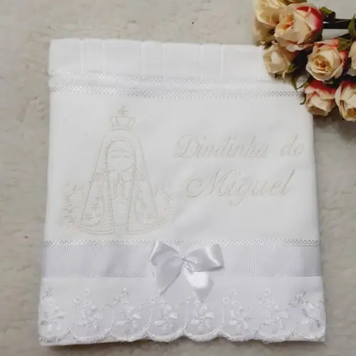 Presente Madrinha de Consagração Toalha Lavabo Bordada