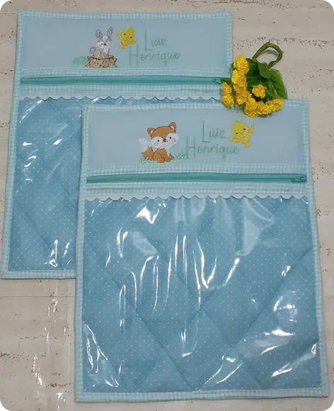 Saquinho Maternidade Organizador Personalizados Bebê Safári