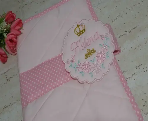 Saquinho Maternidade e Porta Fraldas de Tecido Rosa