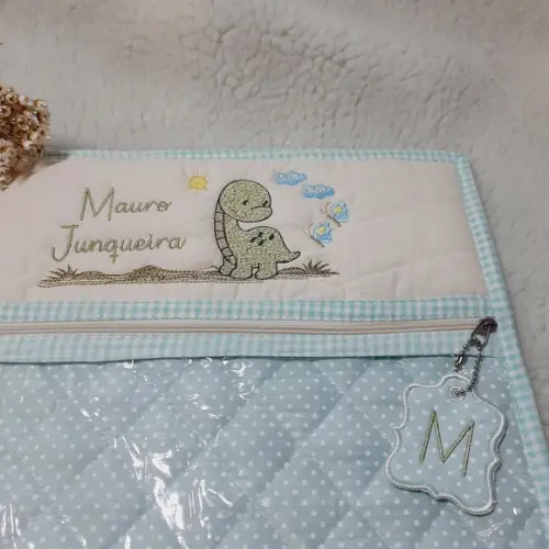 Saquinho Maternidade Personalizado Dinossauro Menino