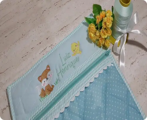 Saquinho Organizador Personalizado Mala Maternidade Safari