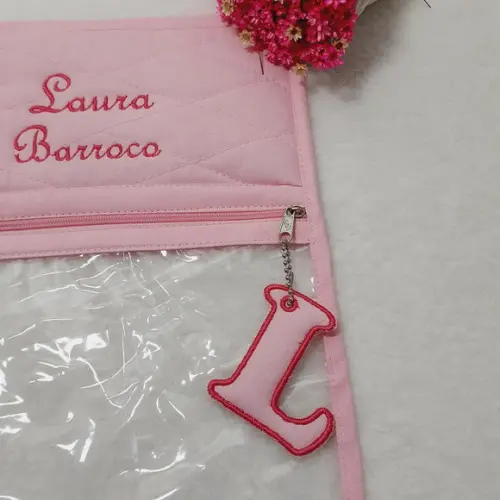 Saquinho para Roupa Personalizado Cachorrinho Rosa