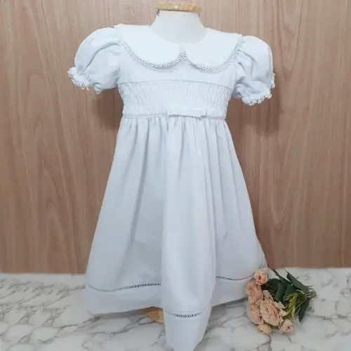 Vestido de Batizado para Bebê Infantil Menina