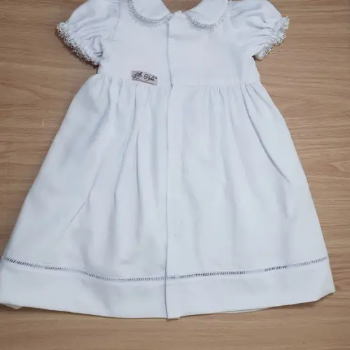 Vestido de Batizado para Bebê Infantil Menina