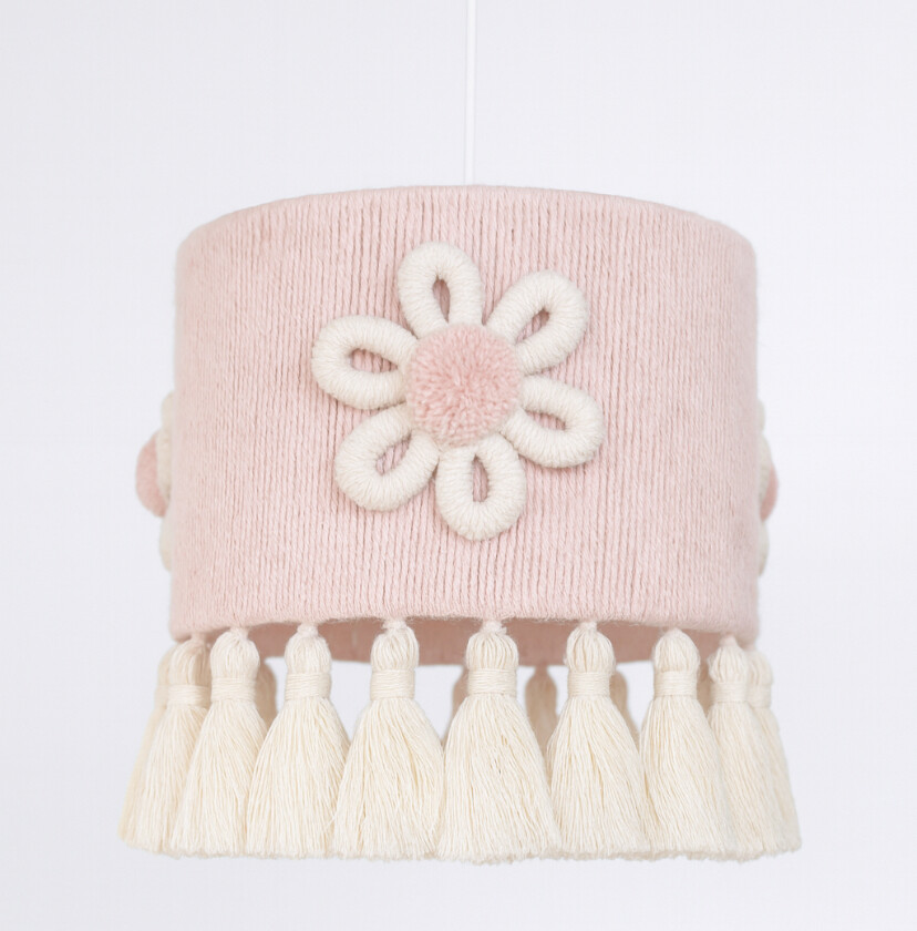 Cúpula macrame com margaridas personalizavel