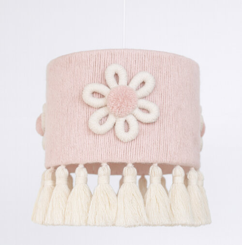 Cúpula macrame com margaridas personalizavel