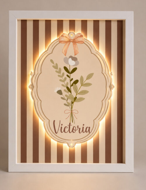 Quadro com recortes e colagens com led personalizável