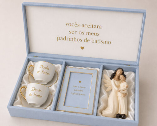 Caixa para padrinhos e madrinhas personalizável