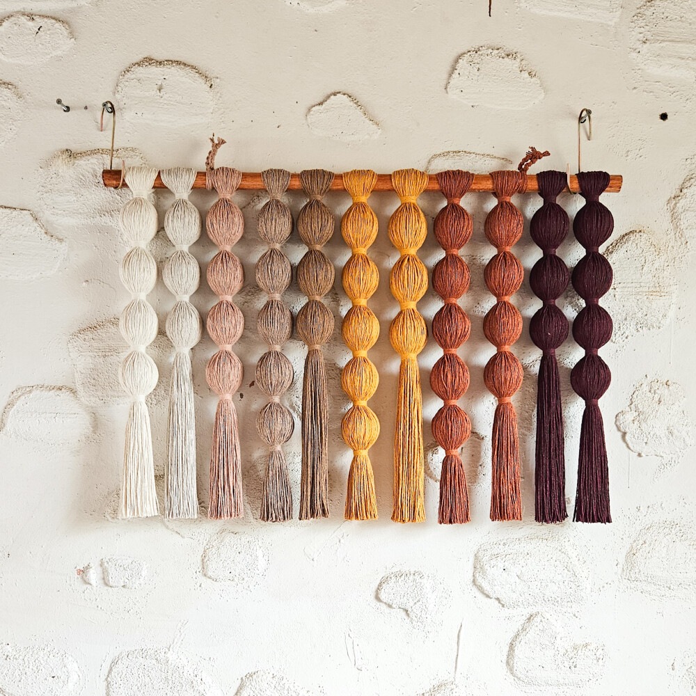 Painel de macramê- Bolas