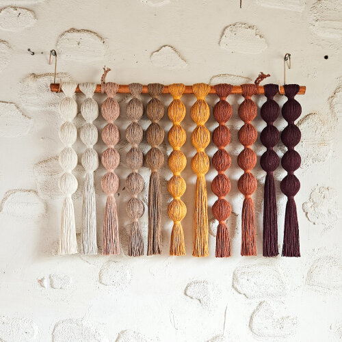 Painel de macramê- Bolas