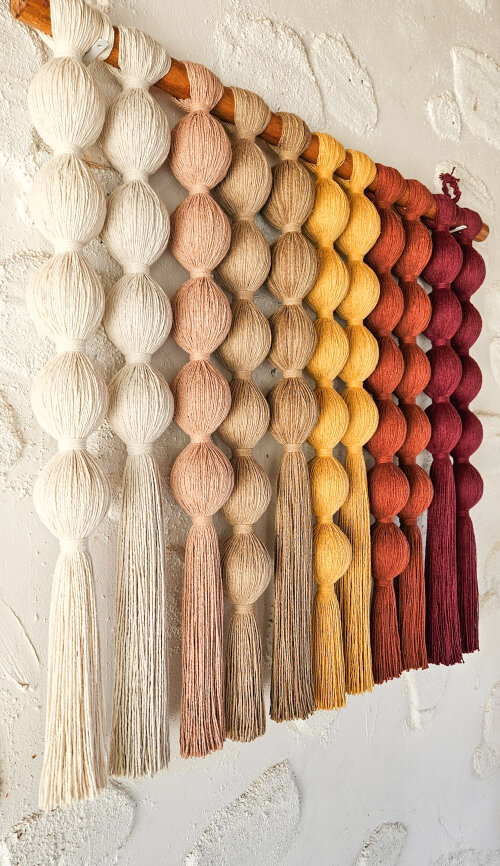 Painel de macramê- Bolas