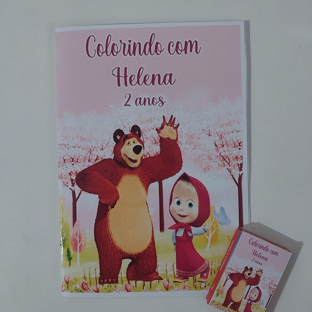 Kit de Colorir Marsha e o Urso