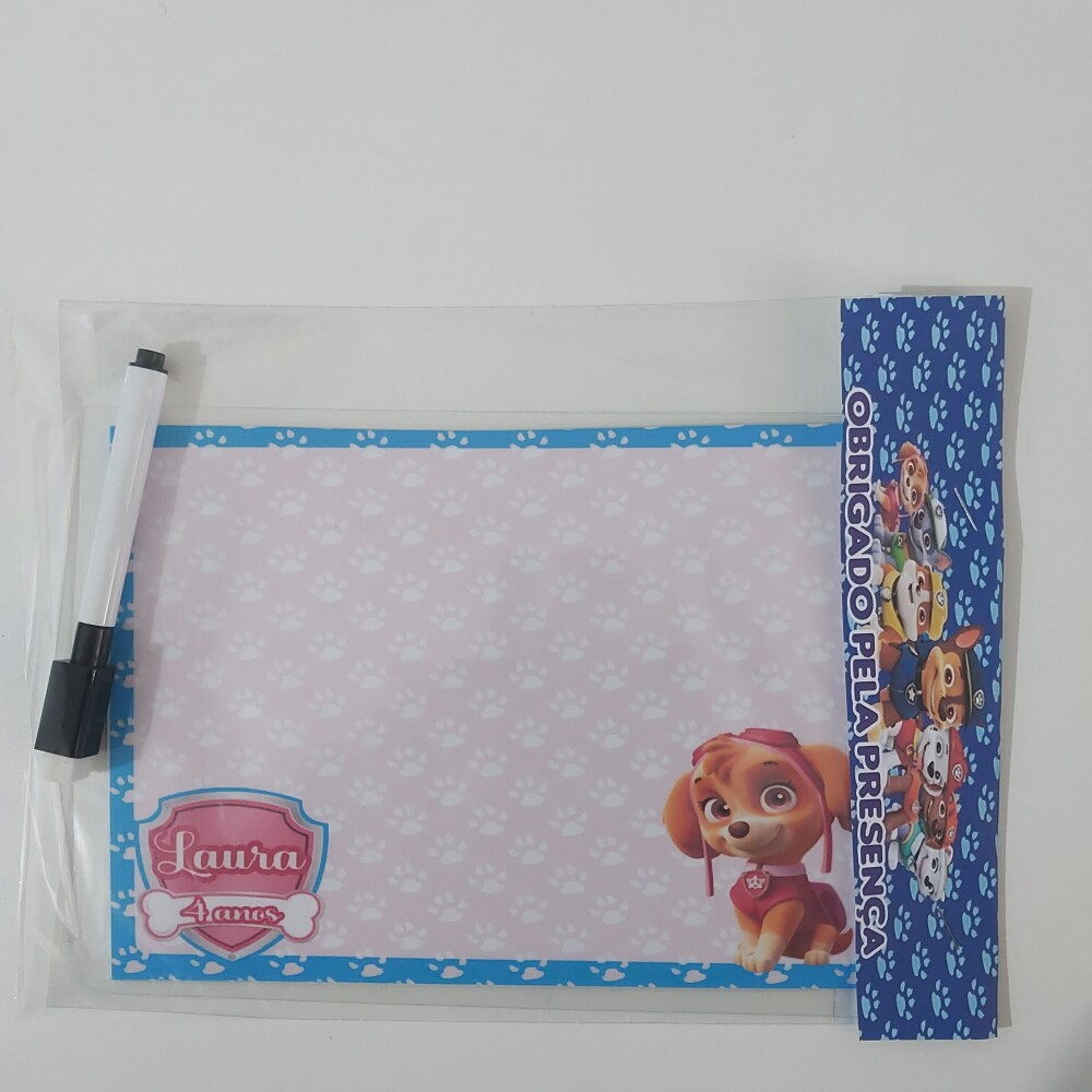 Lousa Magica com canetinha Personalizada Patrulha Canina