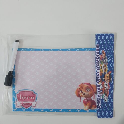 Lousa Magica com canetinha Personalizada Patrulha Canina