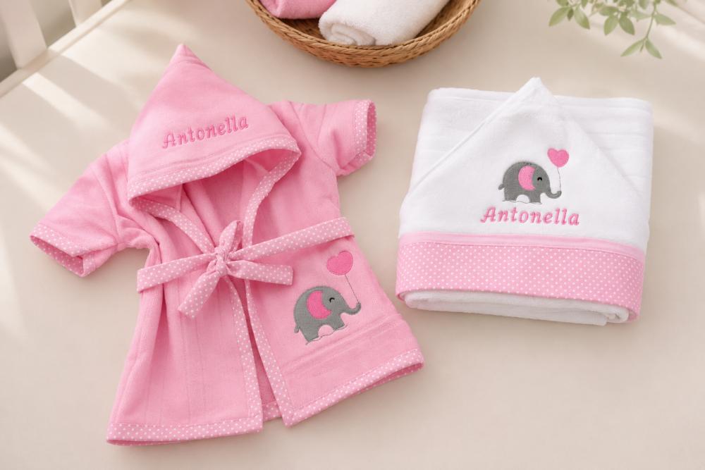 roupão para bebe e criança personalizado mais toalha de banho c
