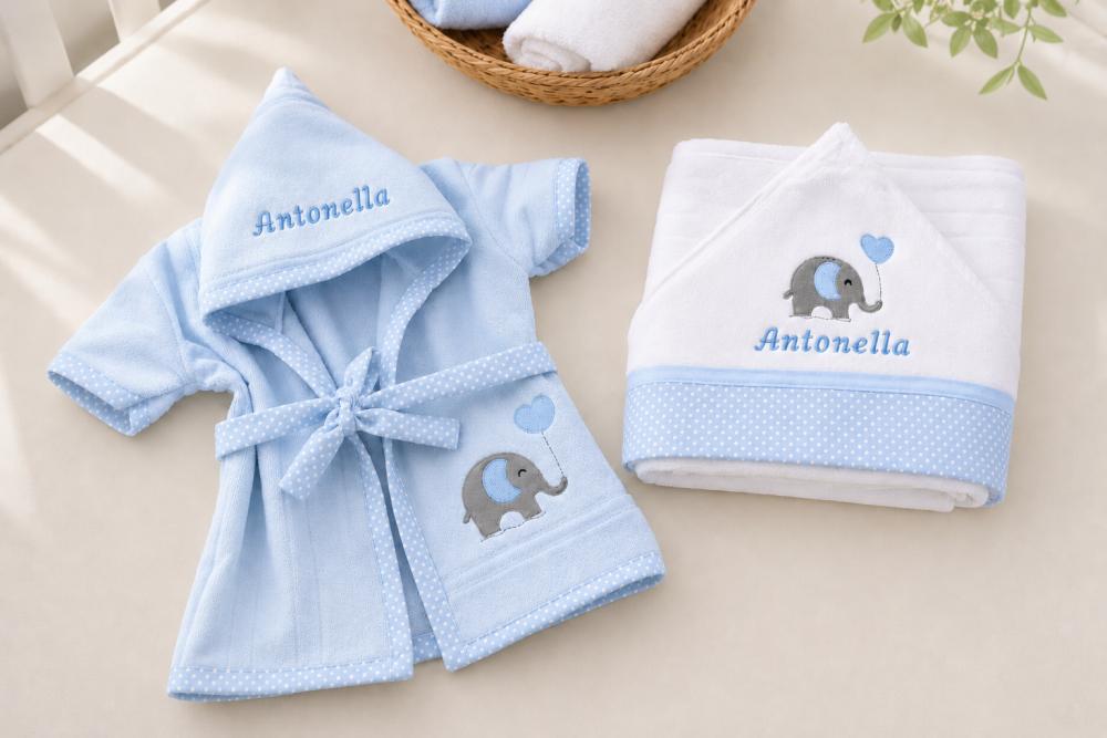 roupão para bebe e criança personalizado mais toalha de banho c