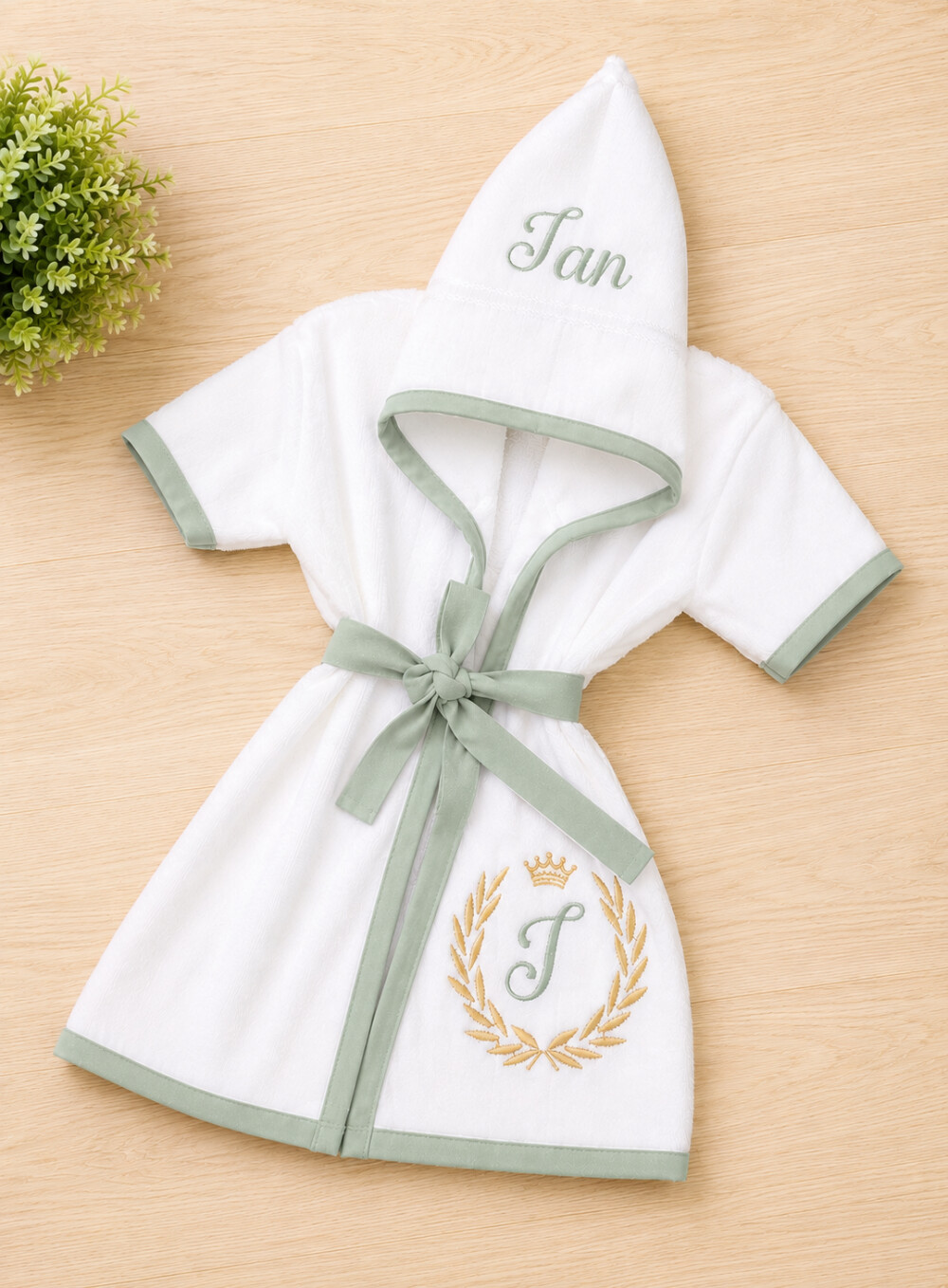 Roupão para Bebê /infantil Personalizado tema inicial príncipe