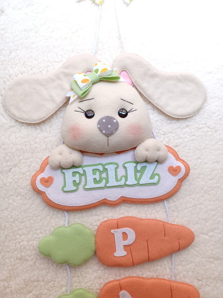 Enfeite de Porta Feliz Páscoa