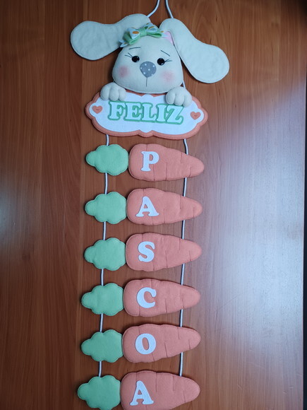 Enfeite de Porta Feliz Páscoa
