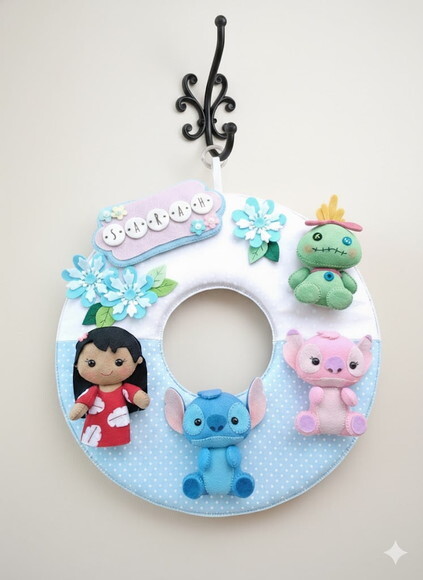 Guirlanda Stitch em Feltro