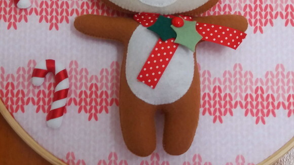 Quadro Bastidor Rena de Natal