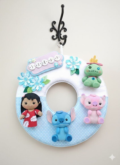 Guirlanda Stitch em Feltro