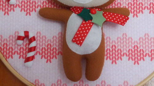 Quadro Bastidor Rena de Natal