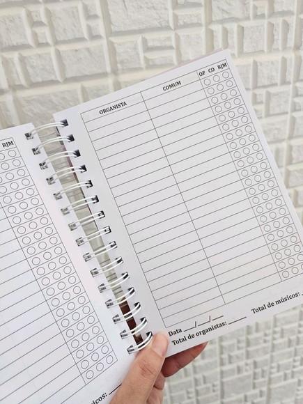 Caderno Lista de Presença Organistas Ccb